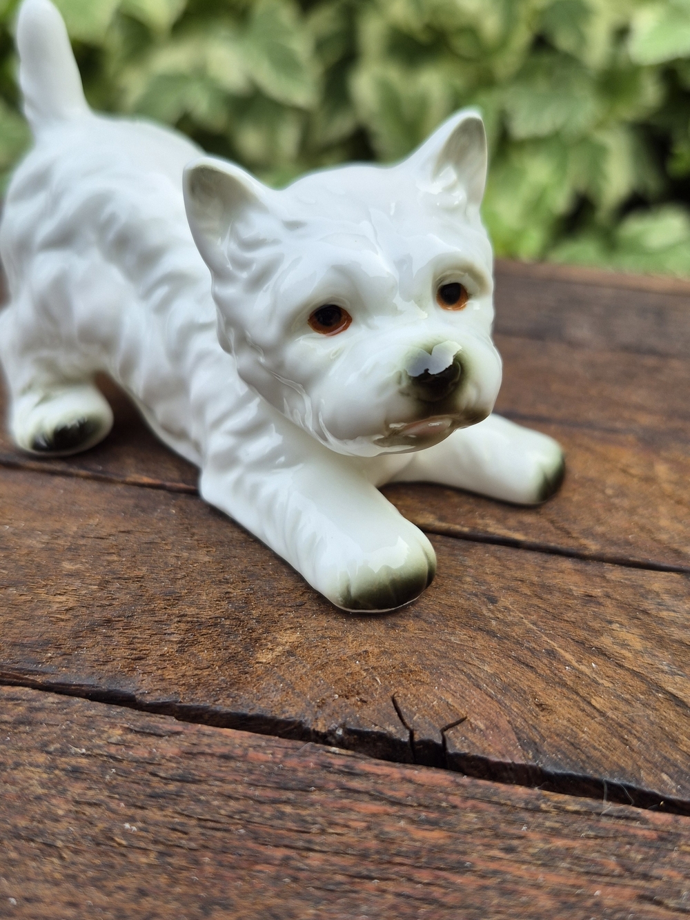Vintage Porcelain West Highland White Terrier (Westie)Figurine Mid-Century Japan